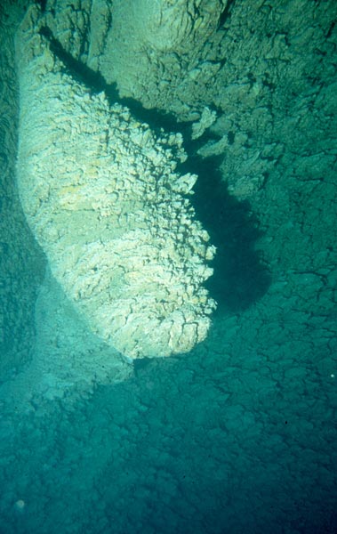 A smaller stalactite in sharks cave